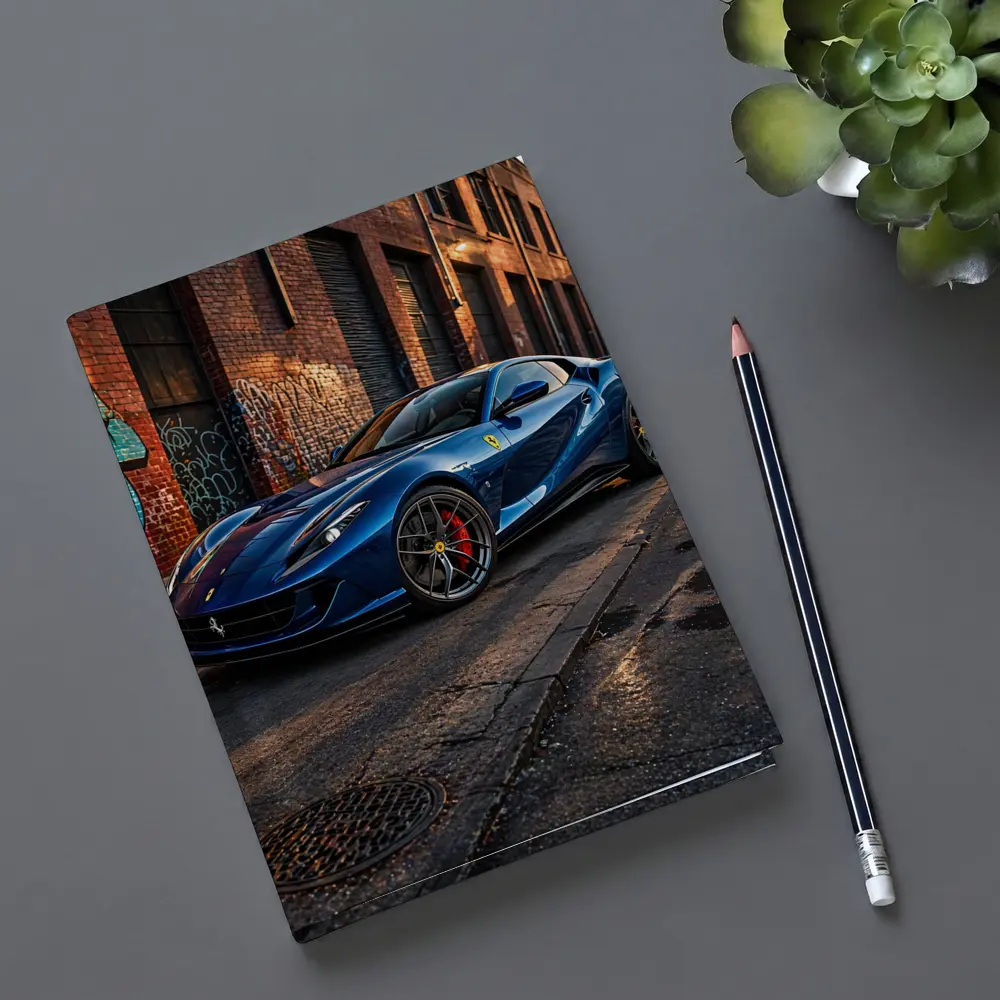Ferrari 812 Superfast Blue Urban Street – Notebooks