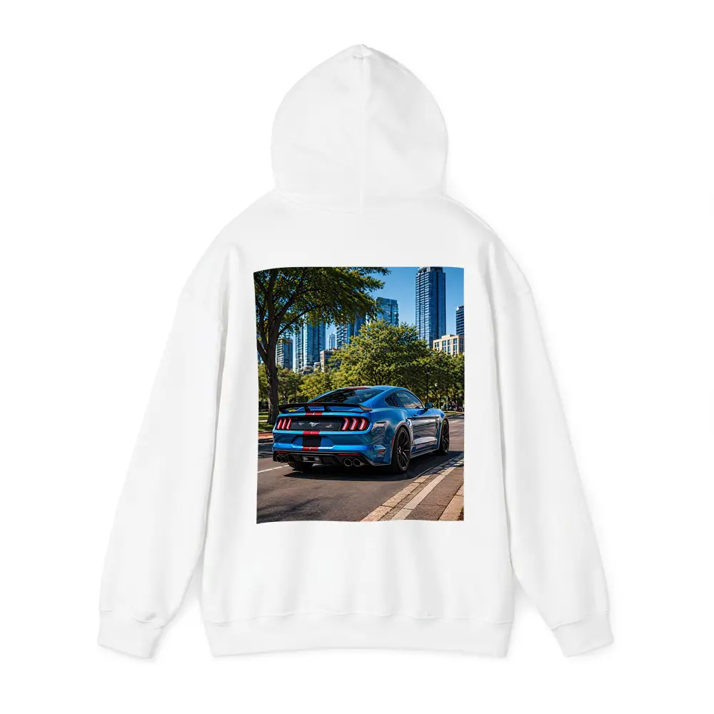 Blue Ford Mustang GT City Street – Hoodies