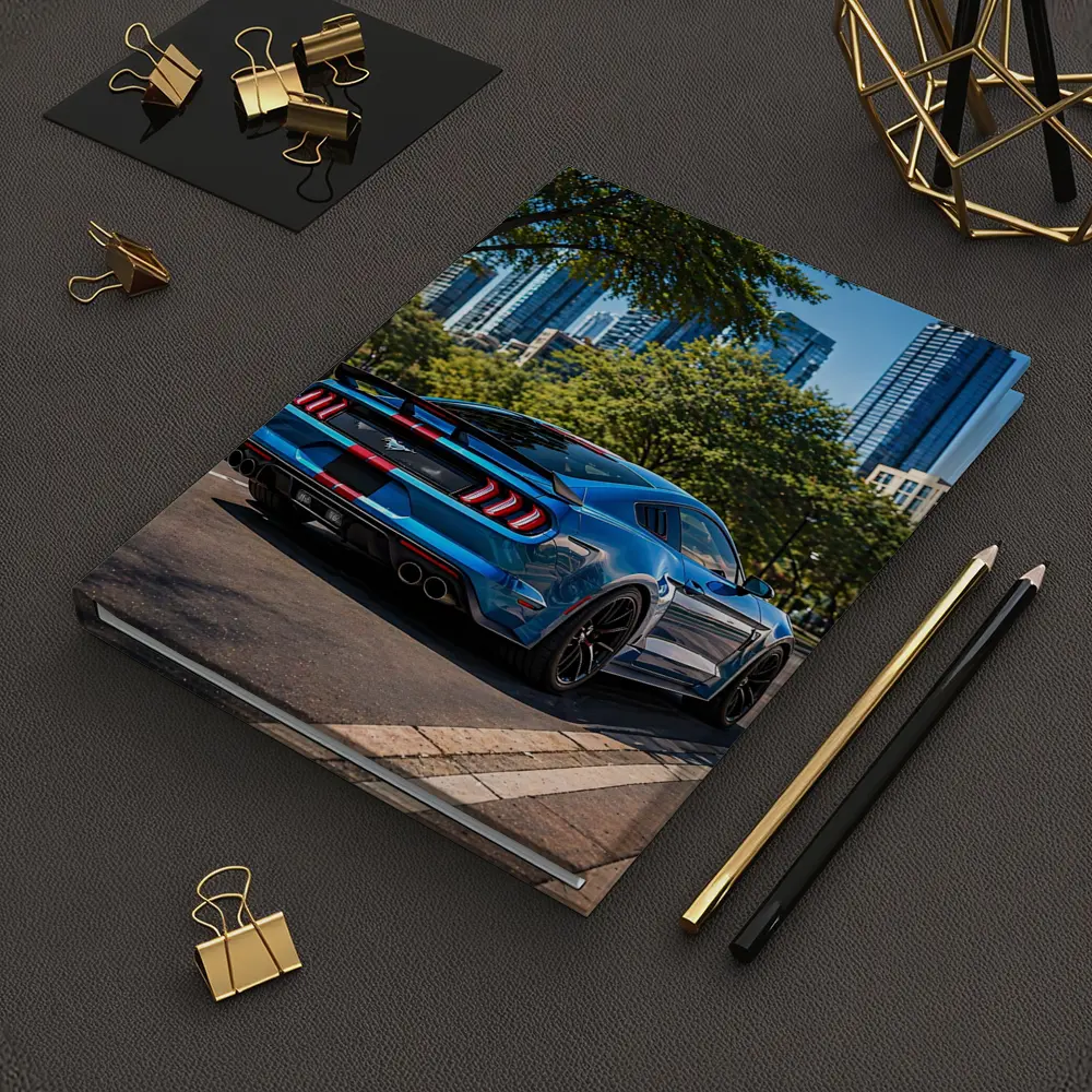 Blue Ford Mustang GT City Street – Notebooks