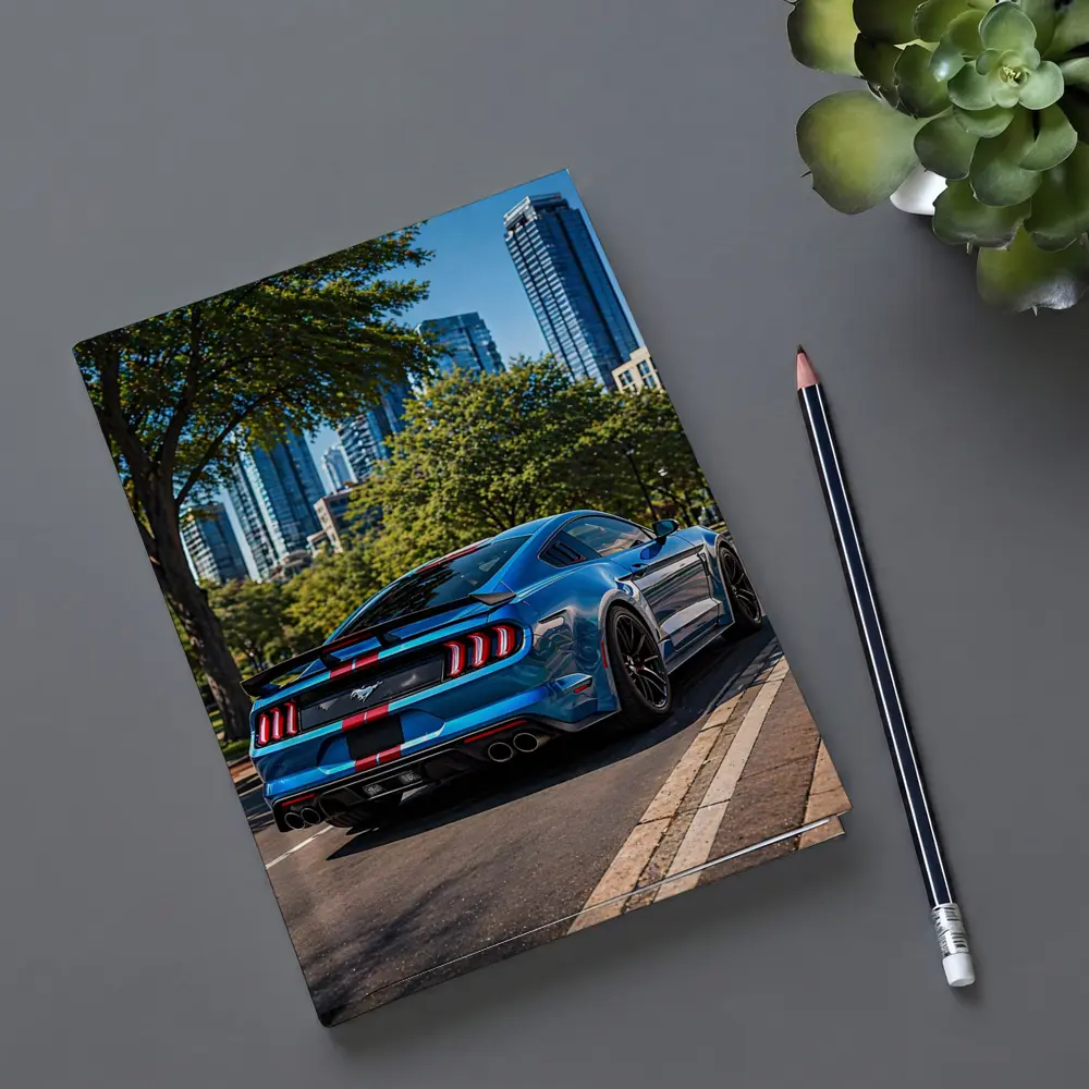 Blue Ford Mustang GT City Street – Notebooks