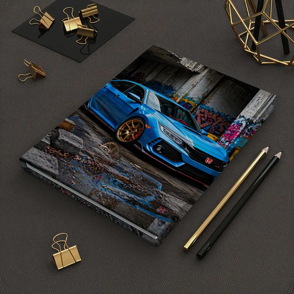 Honda Civic Type R Blue Urban Setting – Notebooks