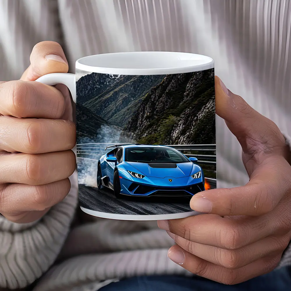 Lamborghini Huracan Blue Mountain Road Drift – Mugs