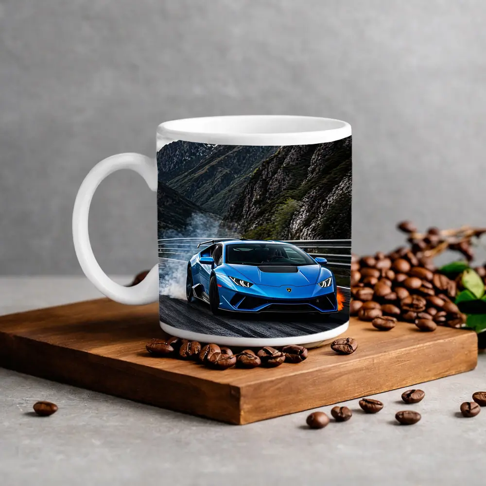 Lamborghini Huracan Blue Mountain Road Drift – Mugs