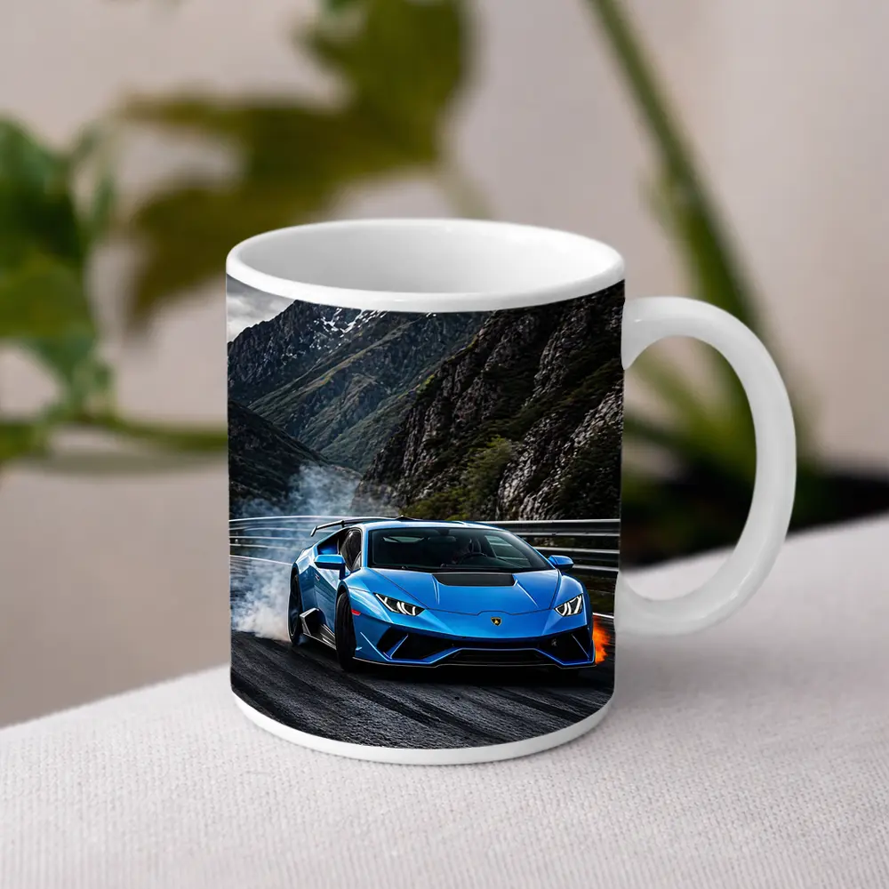 Lamborghini Huracan Blue Mountain Road Drift – Mugs