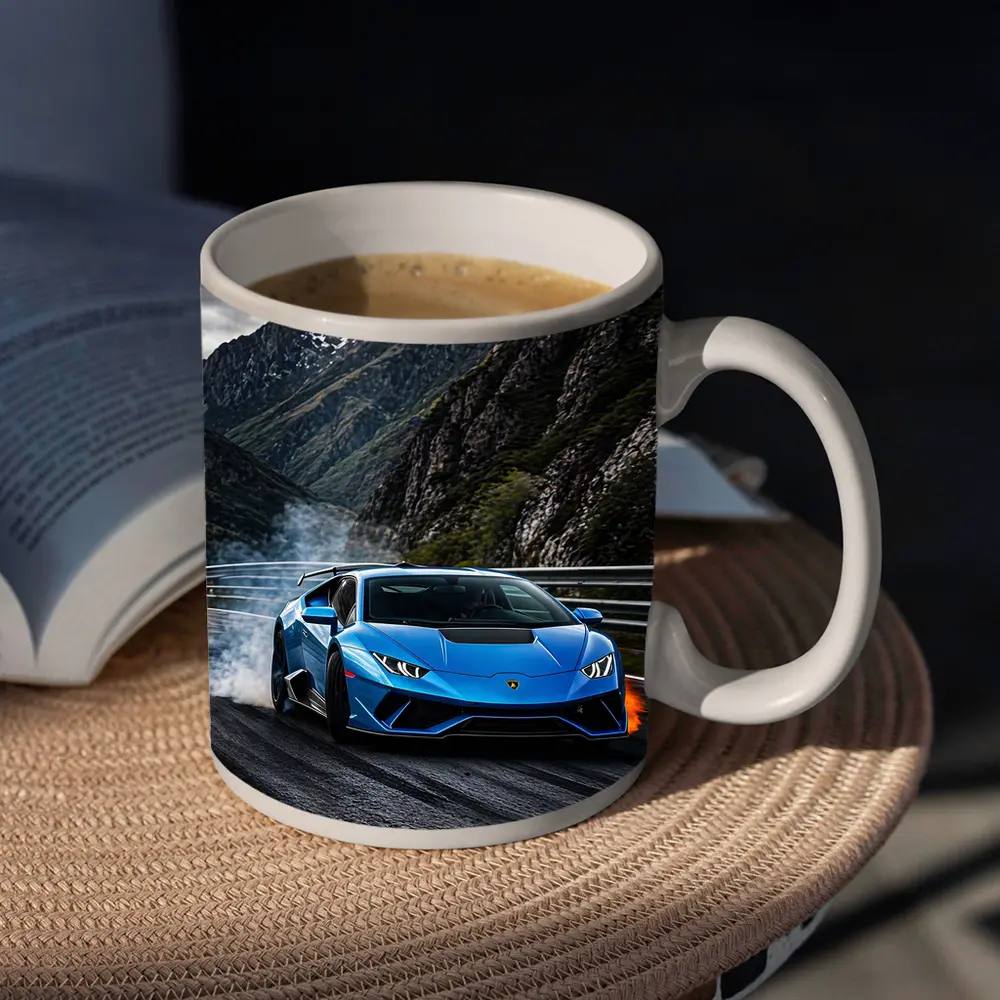 Lamborghini Huracan Blue Mountain Road Drift – Mugs