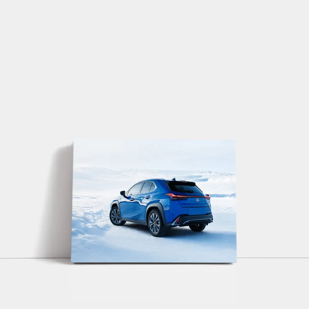 Lexus UX Blue SUV Winter Snow Landscape – Wall Art