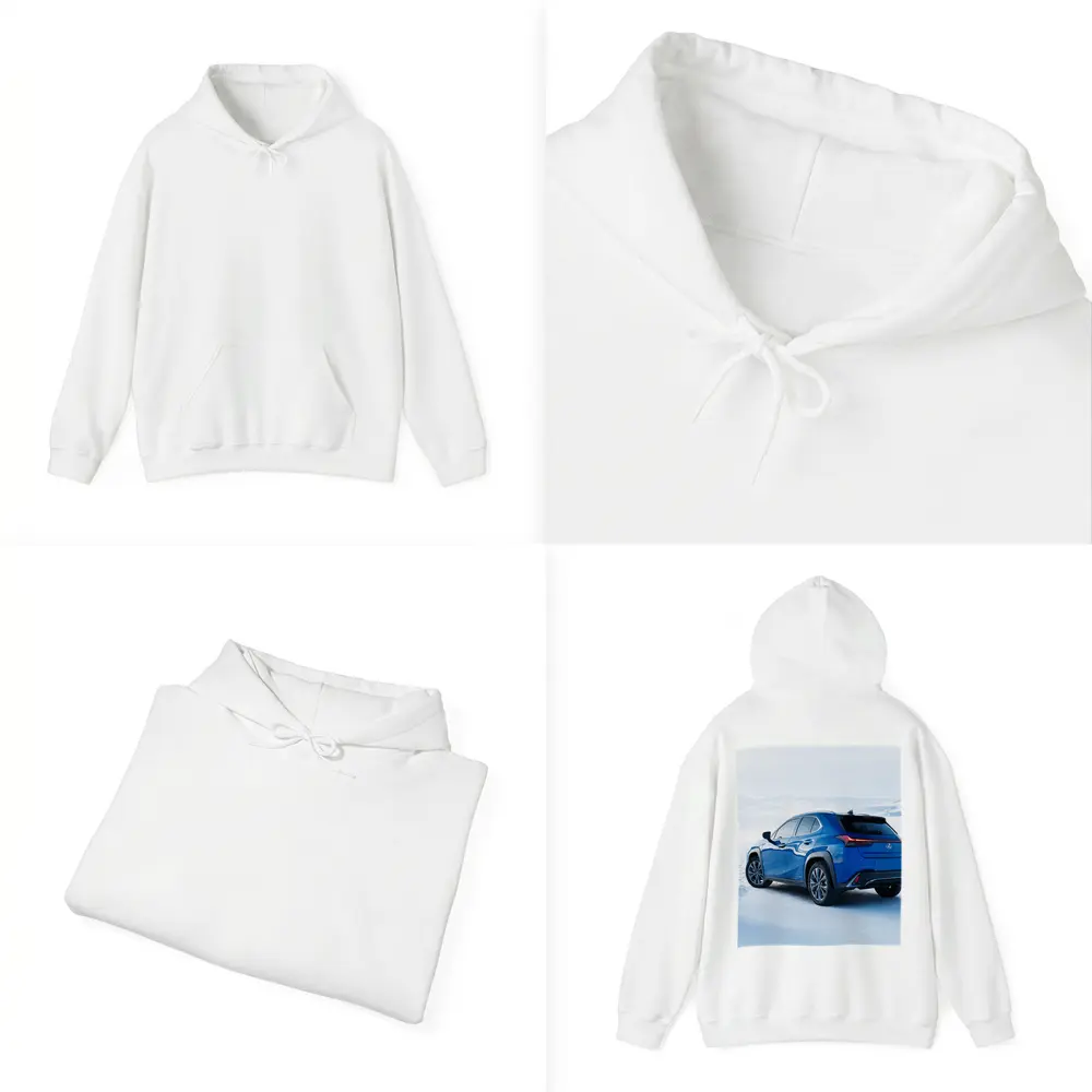 Lexus UX Blue SUV Winter Snow Landscape – Hoodies