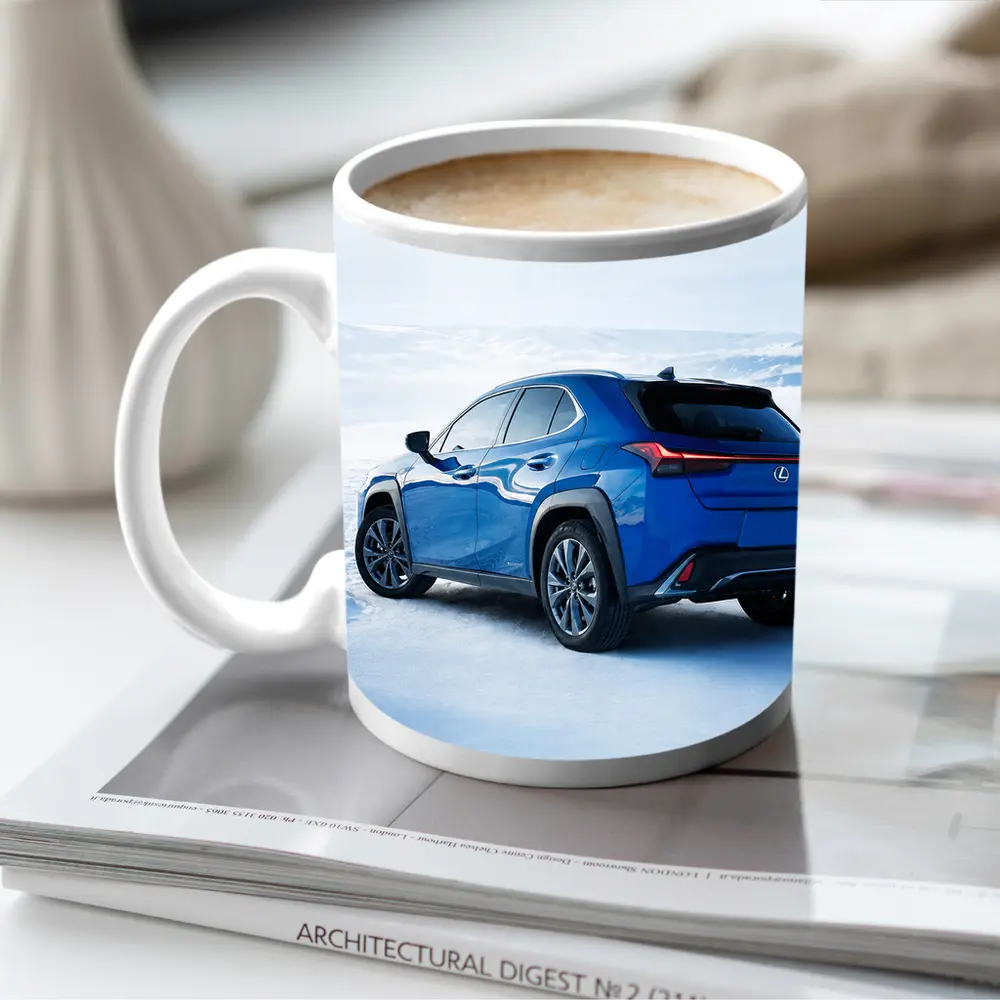 Lexus UX Blue SUV Winter Snow Landscape – Mugs