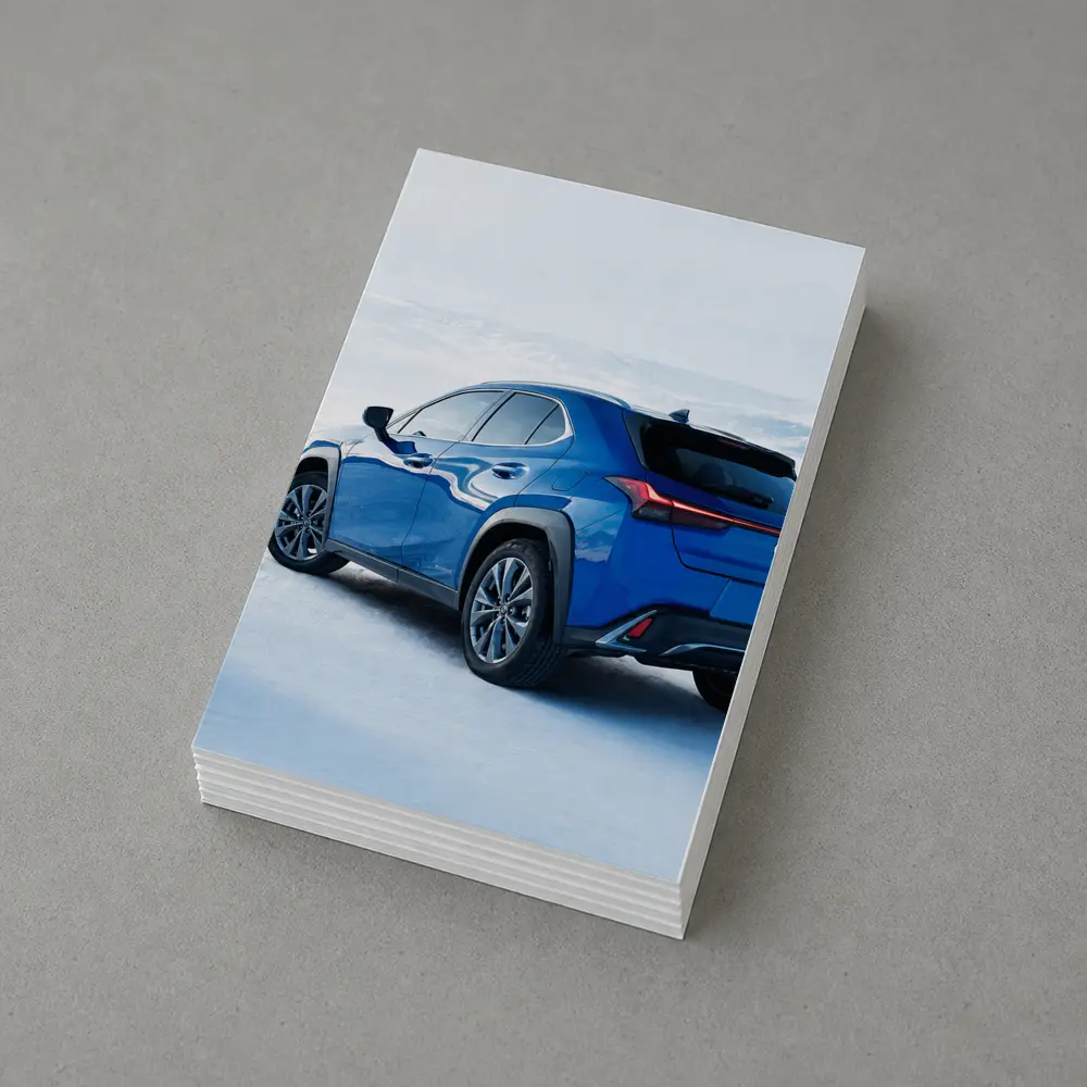 Lexus UX Blue SUV Winter Snow Landscape – Postcards
