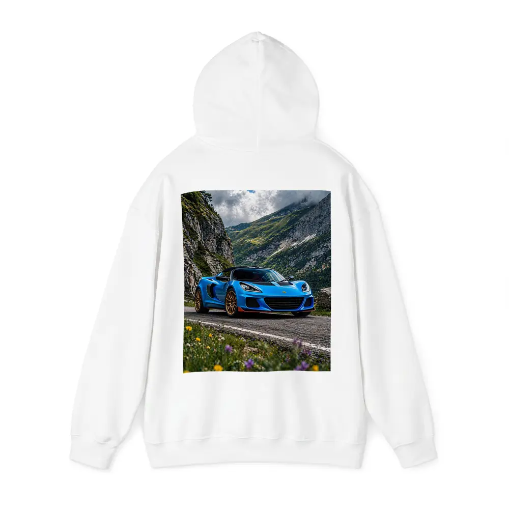 Lotus Elise Blue Sports Car Mountain Road – Hoodies