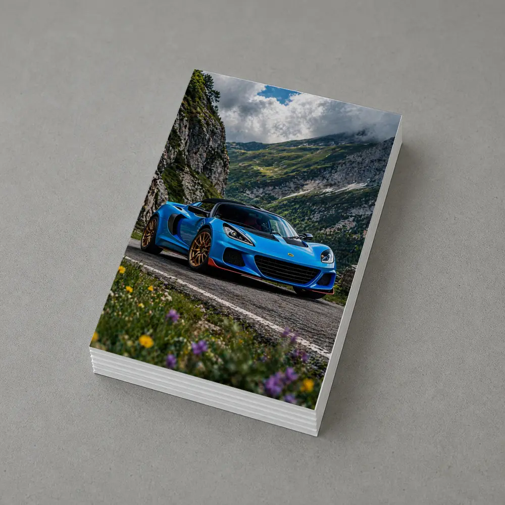 Lotus Elise Blue Sports Car Mountain Road – Postcards