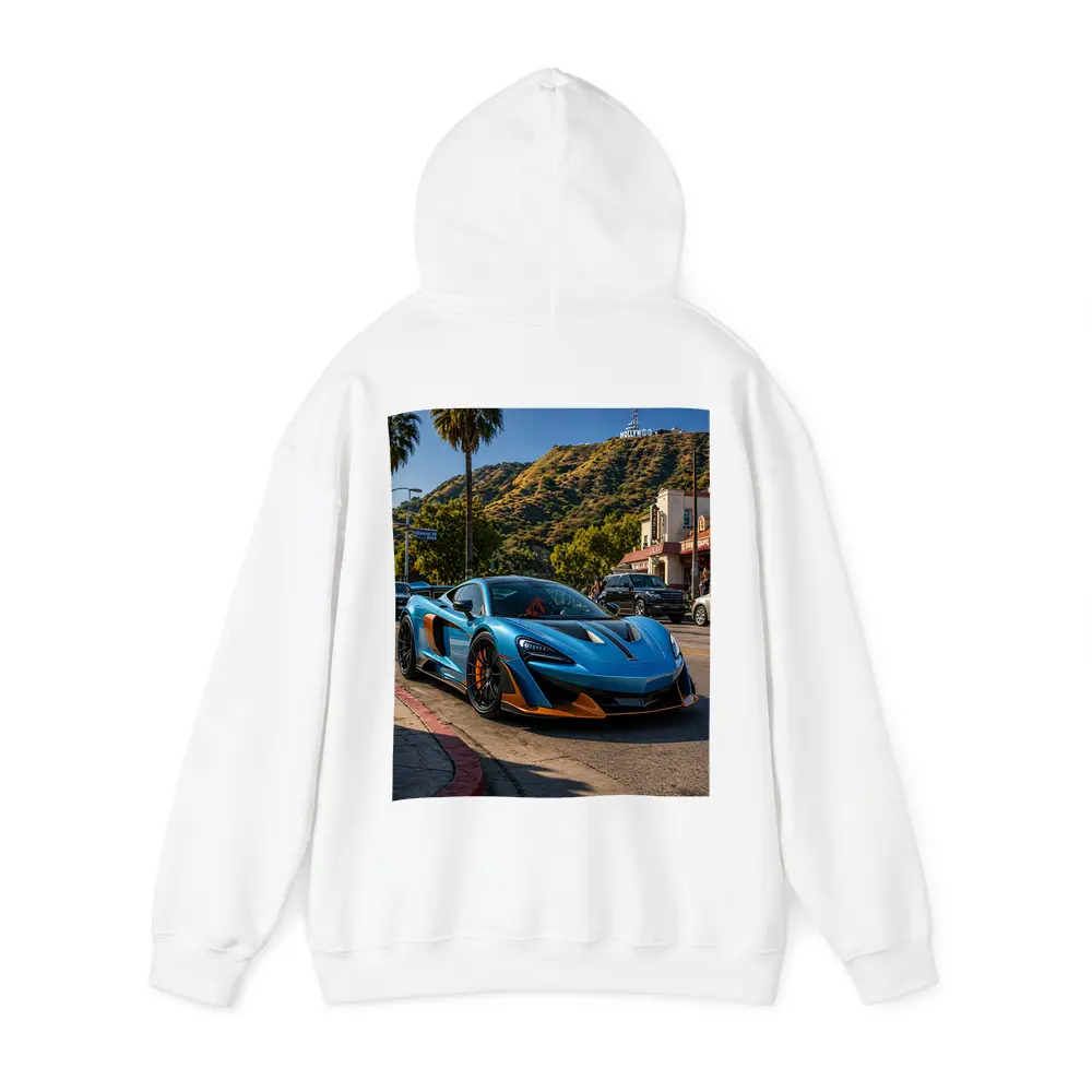 McLaren 600LT Blue Hollywood Hills Los Angeles – Hoodies