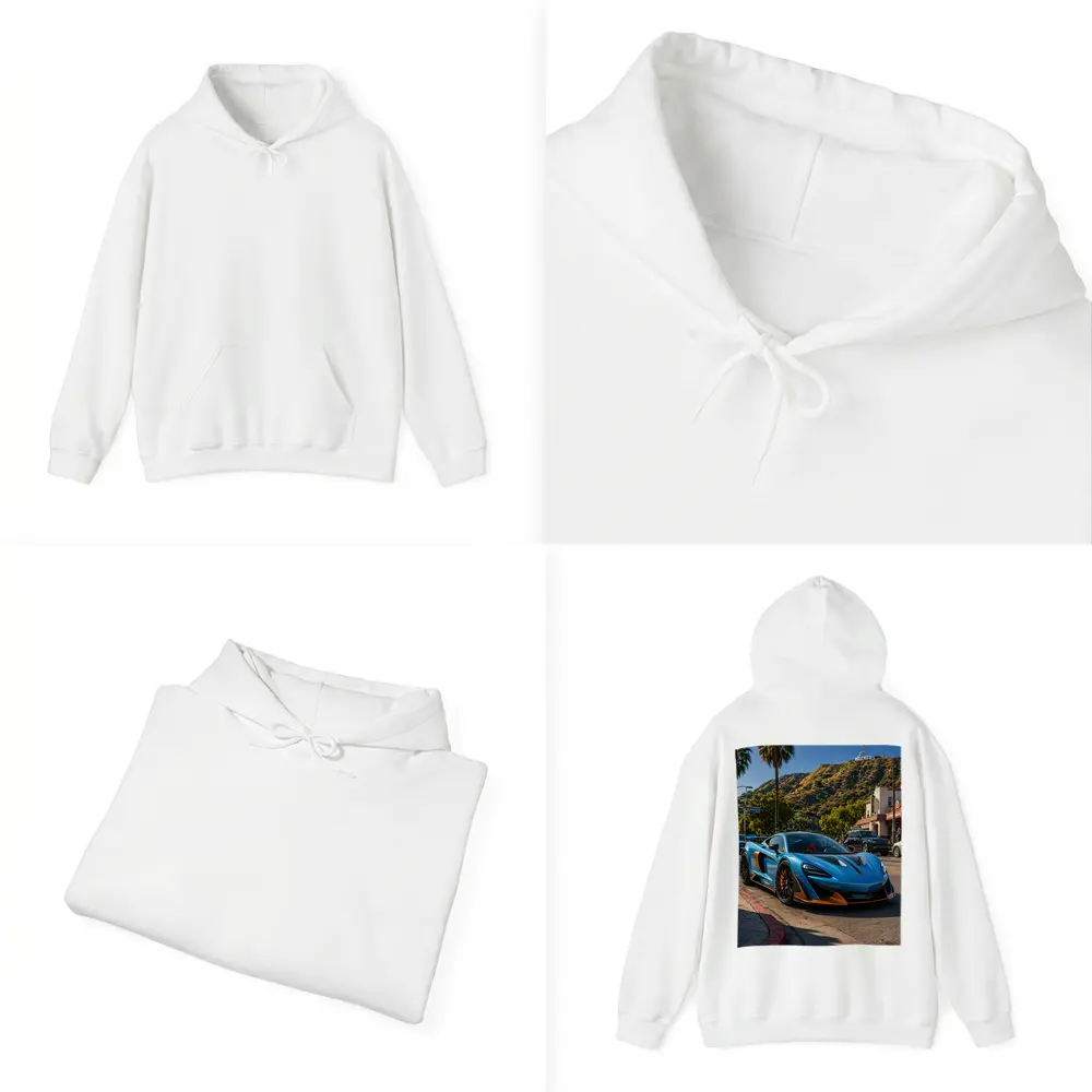 McLaren 600LT Blue Hollywood Hills Los Angeles – Hoodies