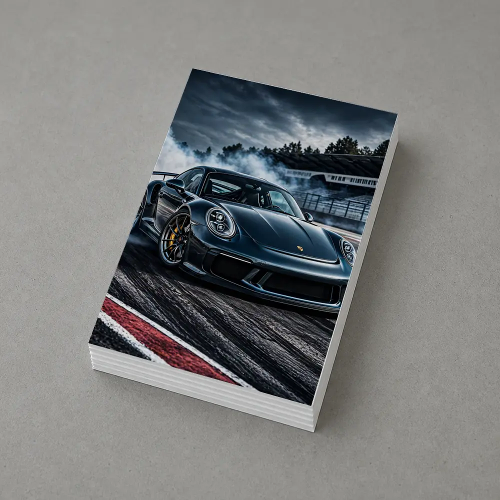 Porsche GT3 RS Drifting On Dark Track – Postcards