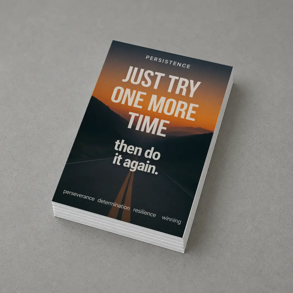 Persistence Just Try One More Time Road – Postcards