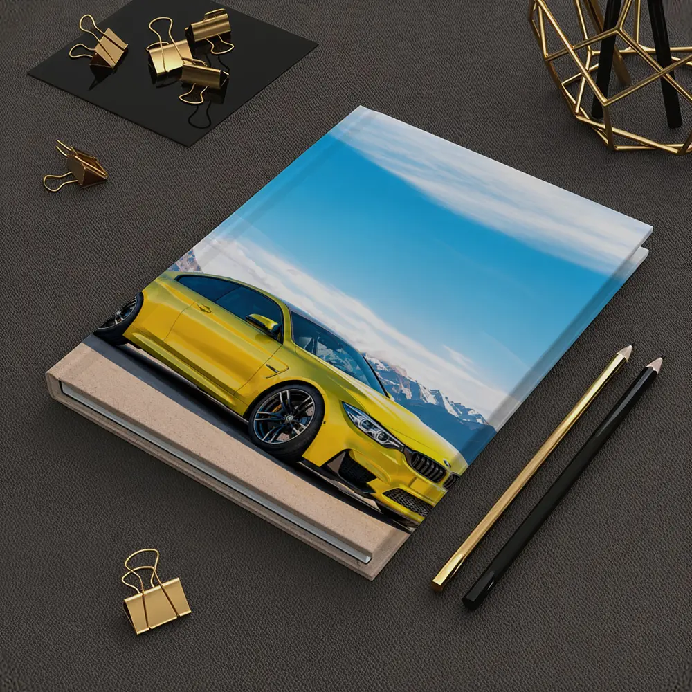 BMW M4 Yellow Parked Mountain Skyline – Notebooks