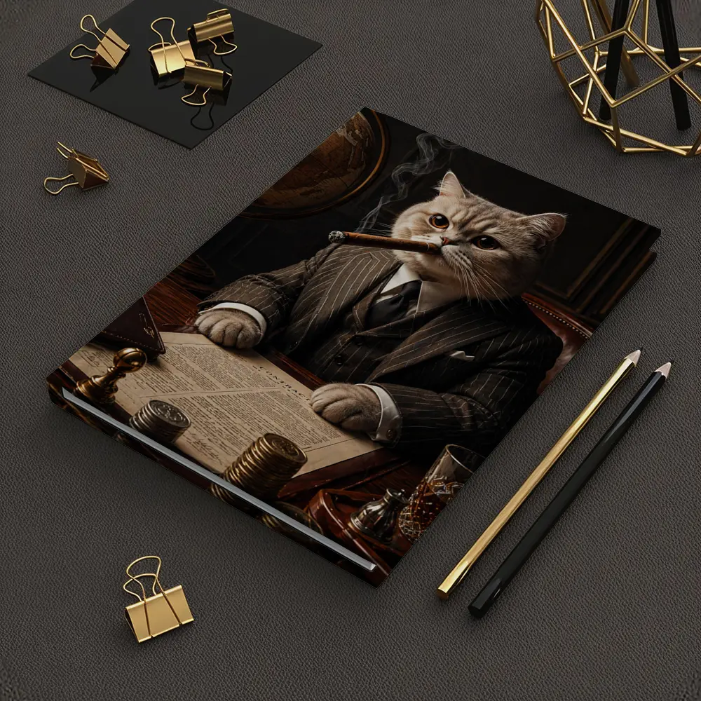 Boss Cat Godfather Suit Cigar Office – Notebooks