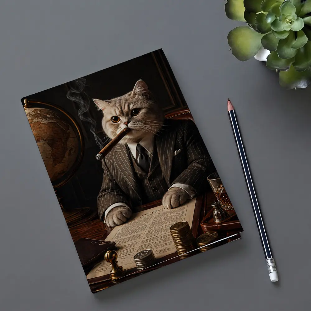 Boss Cat Godfather Suit Cigar Office – Notebooks