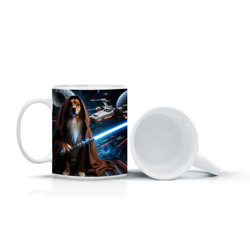 Shetland Sheepdog Jedi Knight Epic Space Battle – Mugs