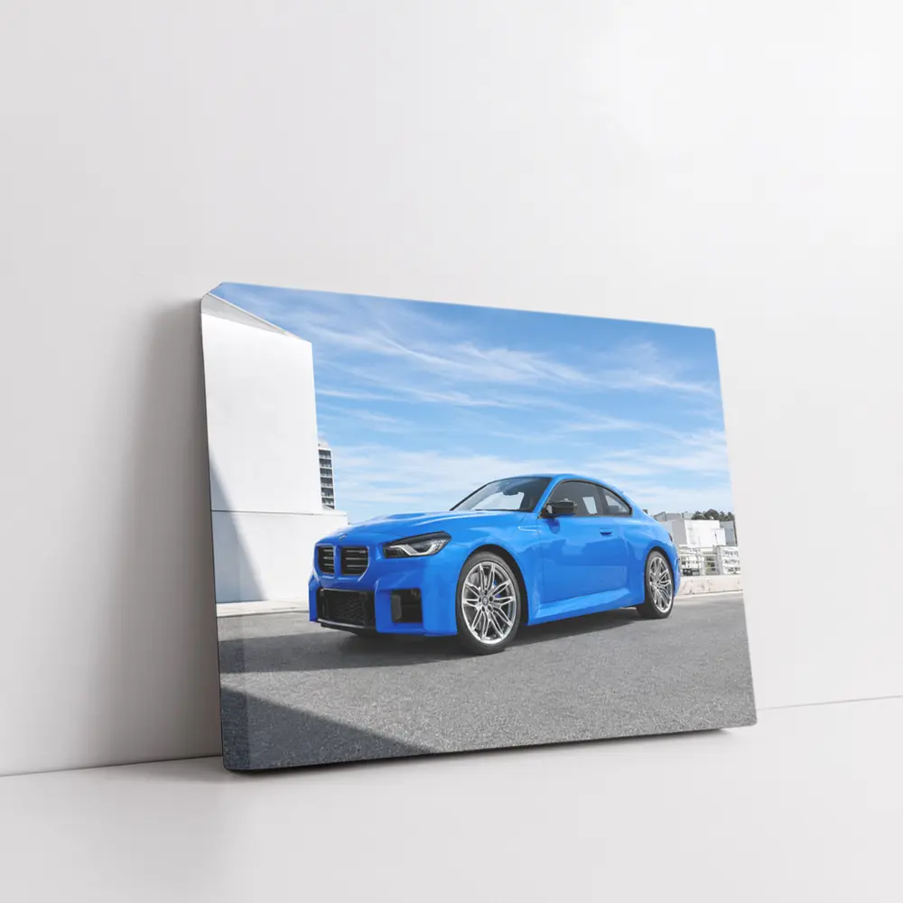 BMW M2 Coupe Blue Sunny Day Setting – Wall Art