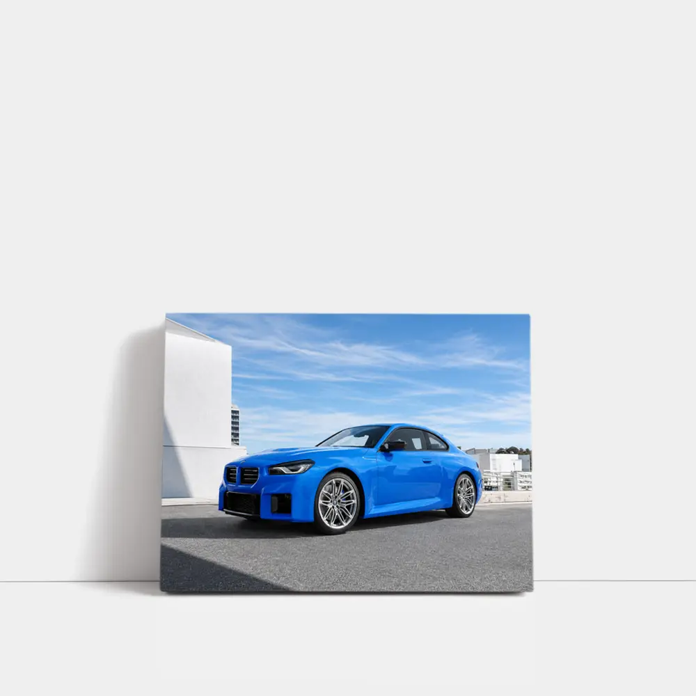 BMW M2 Coupe Blue Sunny Day Setting – Wall Art