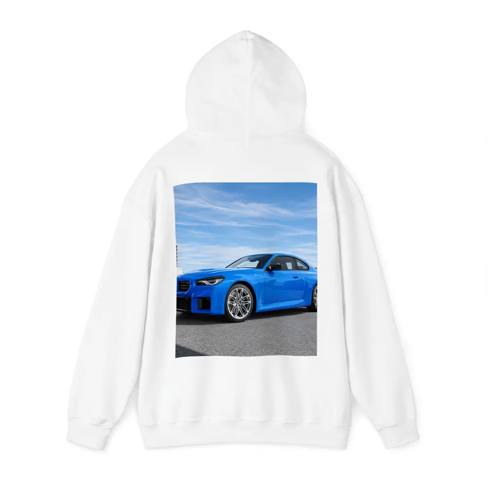 BMW M2 Coupe Blue Sunny Day Setting – Hoodies