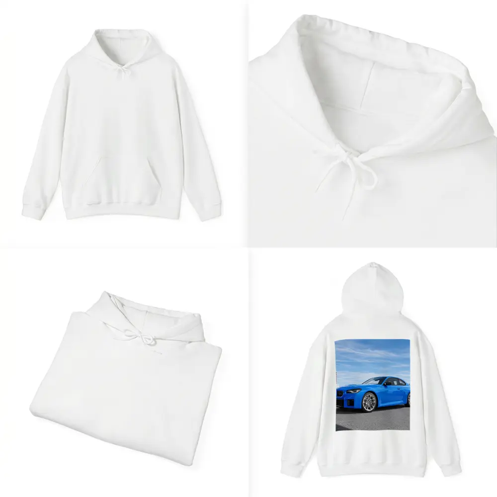 BMW M2 Coupe Blue Sunny Day Setting – Hoodies