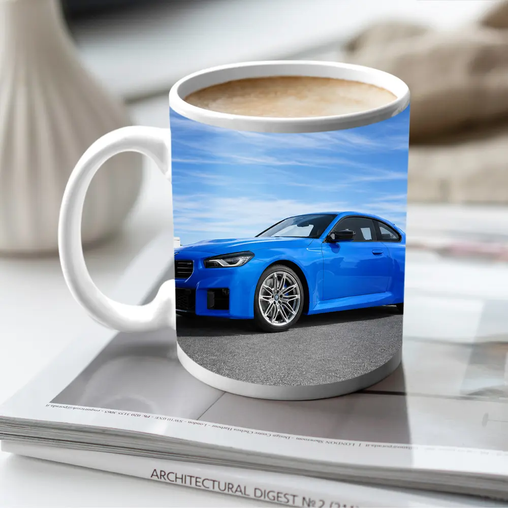 BMW M2 Coupe Blue Sunny Day Setting – Mugs