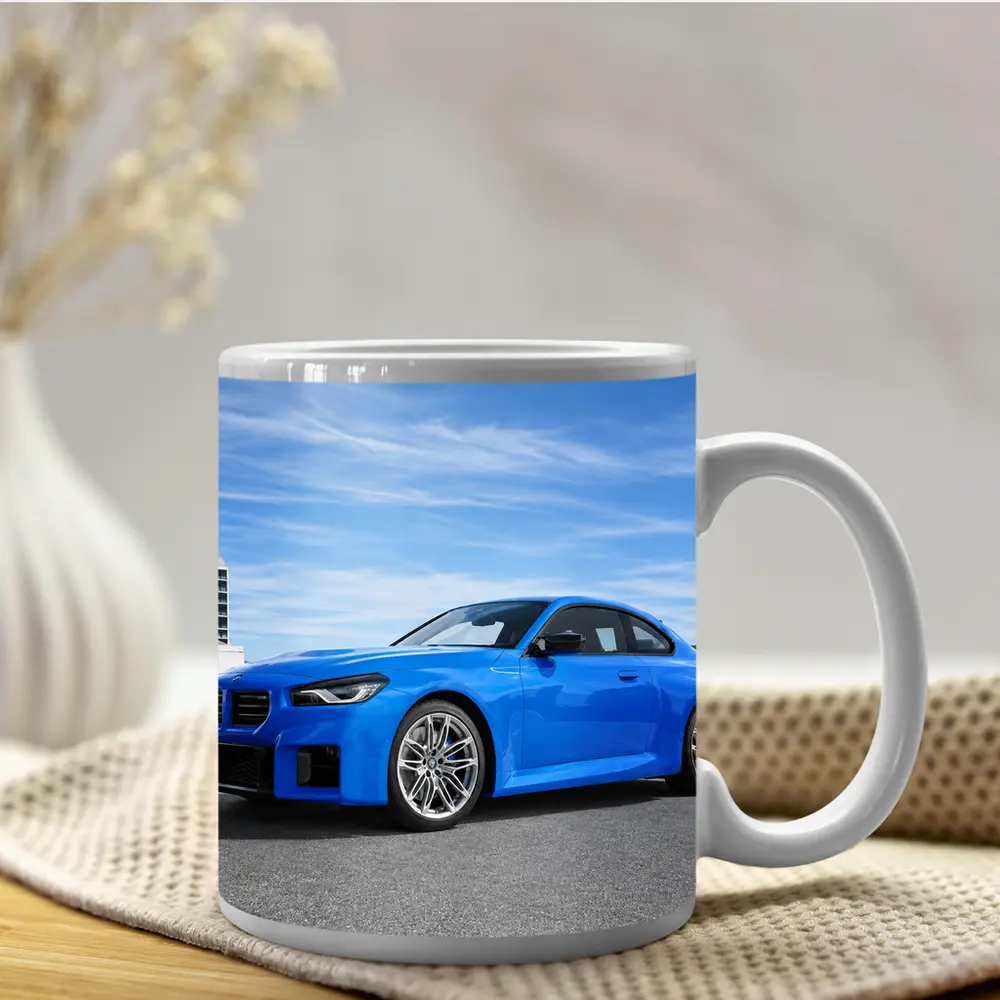 BMW M2 Coupe Blue Sunny Day Setting – Mugs