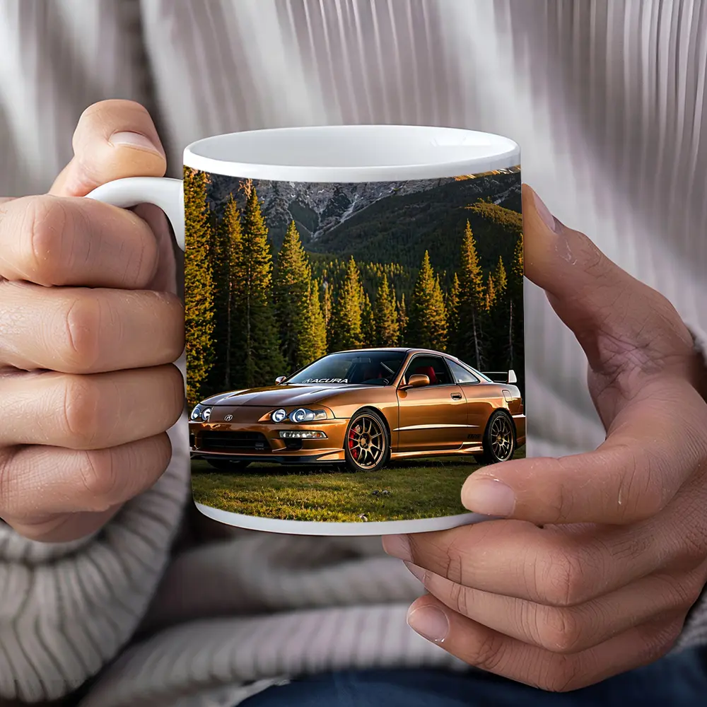 Acura Integra Gold Mountain Forest Setting – Mugs