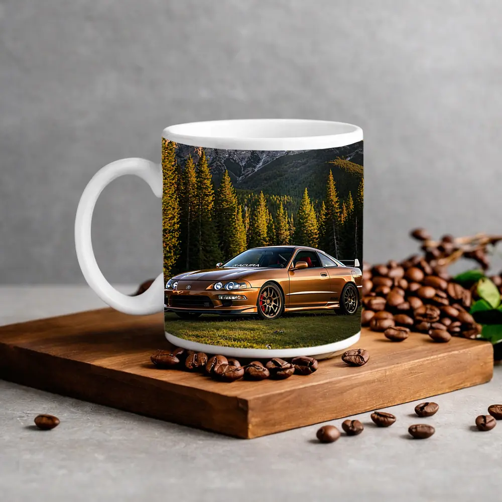 Acura Integra Gold Mountain Forest Setting – Mugs