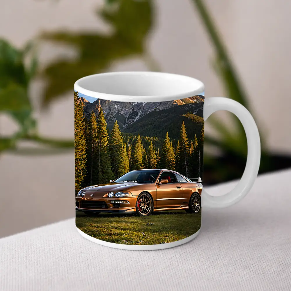 Acura Integra Gold Mountain Forest Setting – Mugs