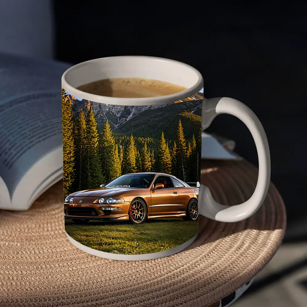 Acura Integra Gold Mountain Forest Setting – Mugs