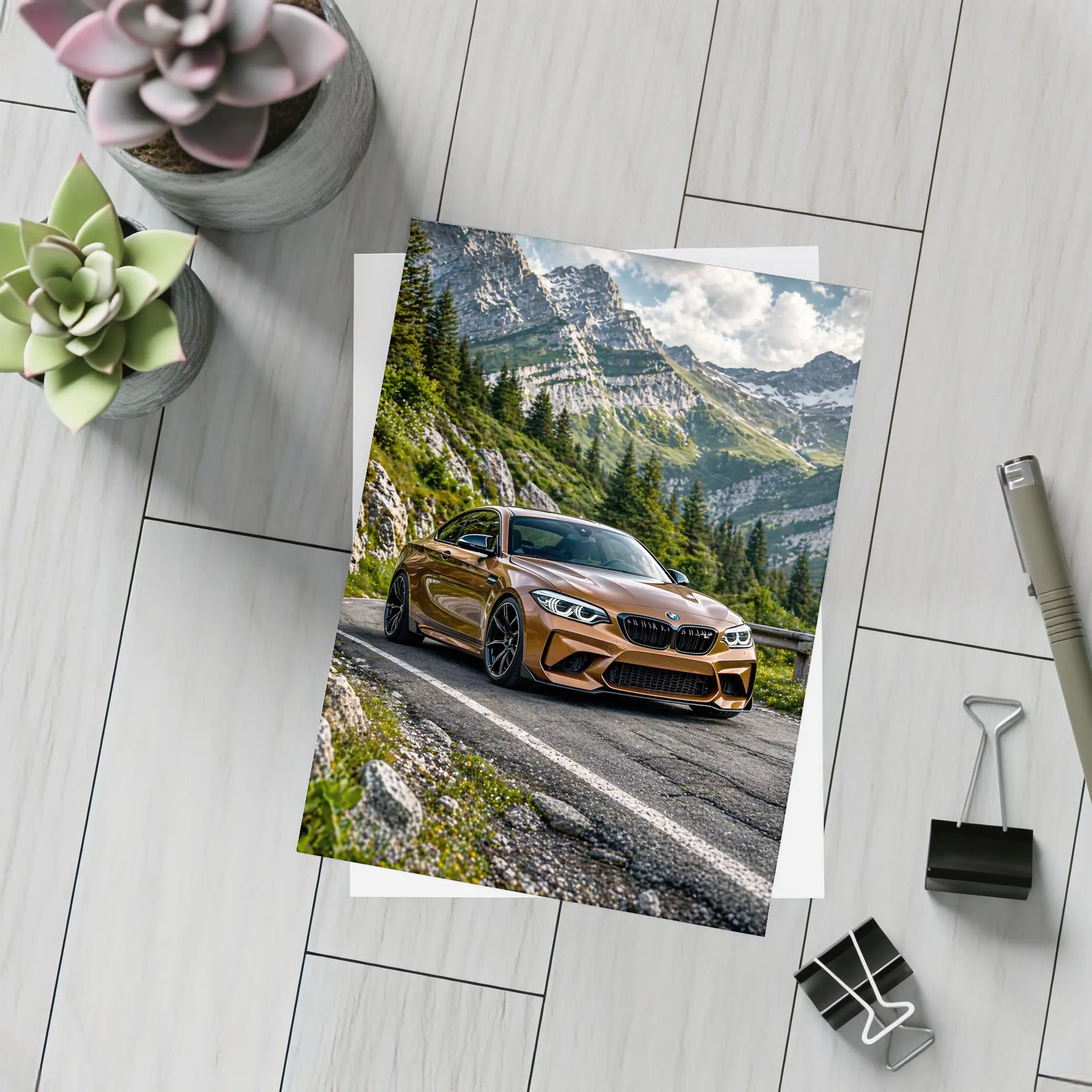 BMW M2 Bronze Coupe Mountain Road – Postcards