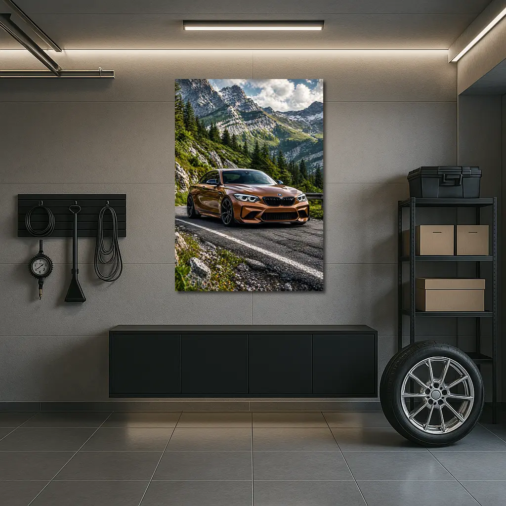 BMW M2 Bronze Coupe Mountain Road – Wall Art