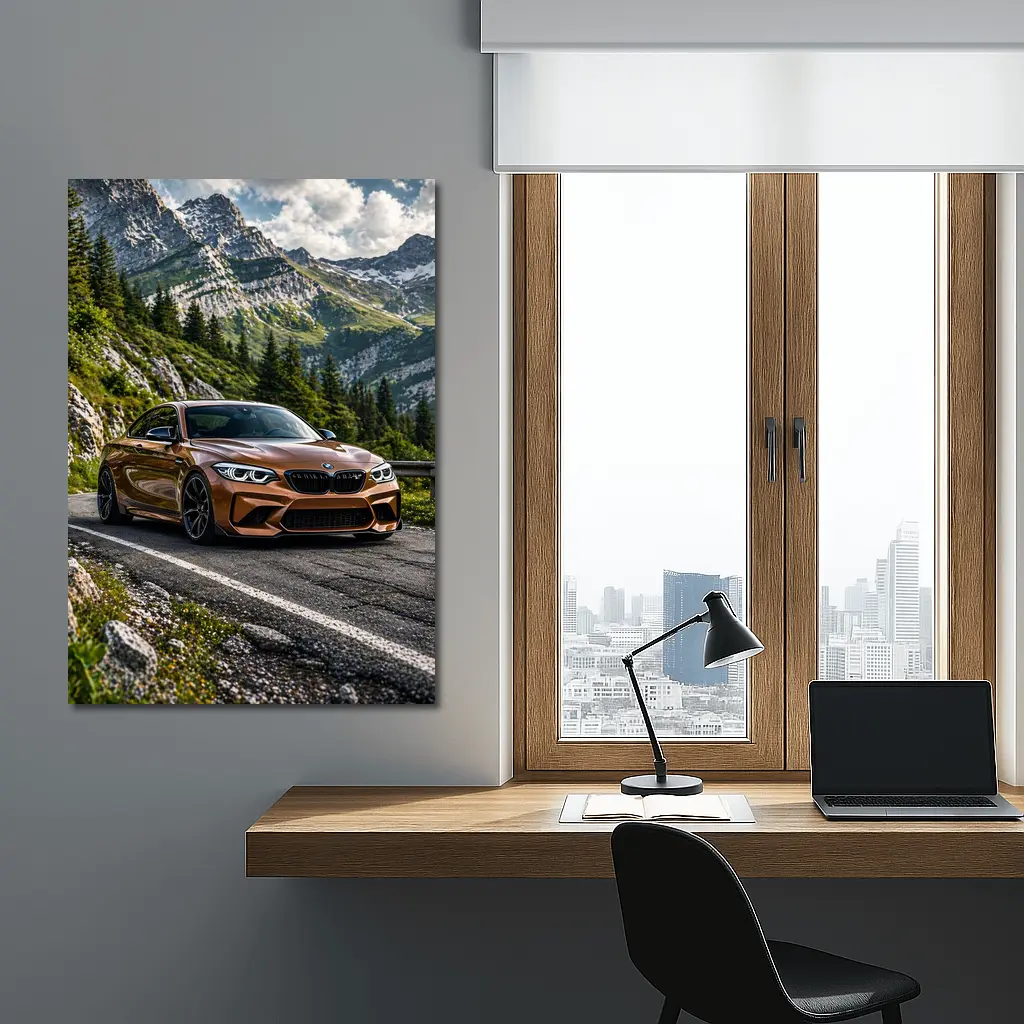 BMW M2 Bronze Coupe Mountain Road – Wall Art