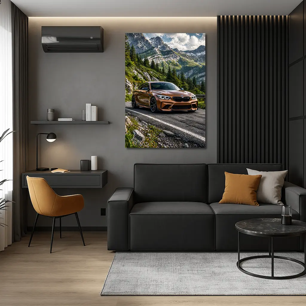 BMW M2 Bronze Coupe Mountain Road – Wall Art