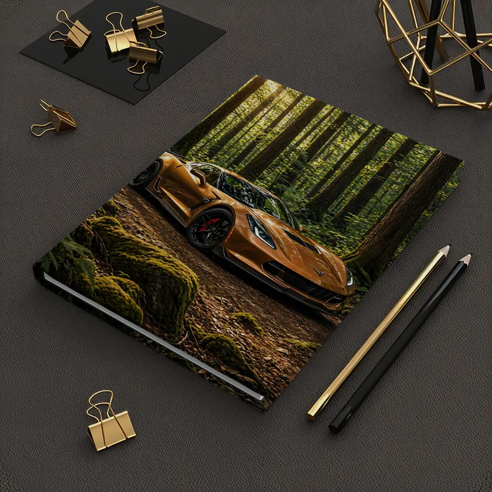 Chevrolet Corvette Bronze Supercar Forest Setting – Notebooks