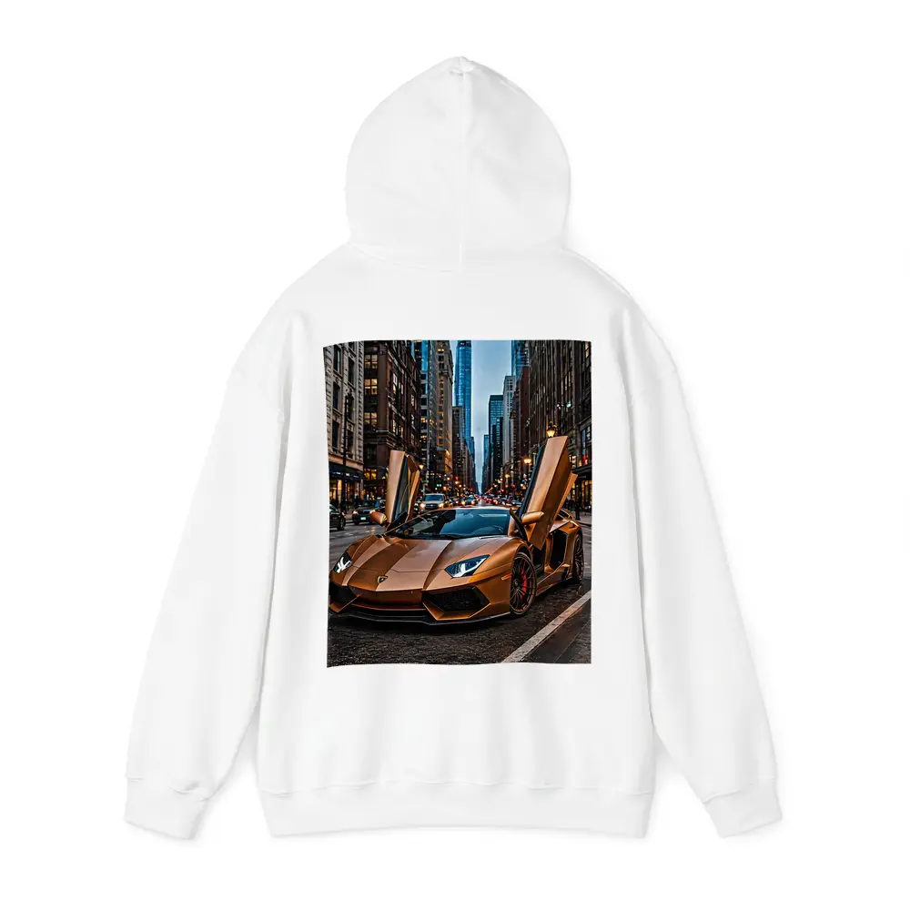 Lamborghini Aventador Gold City Street – Hoodies