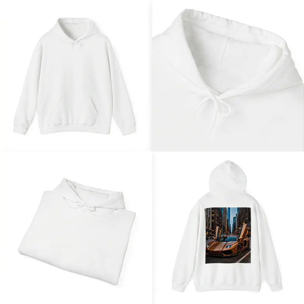 Lamborghini Aventador Gold City Street – Hoodies