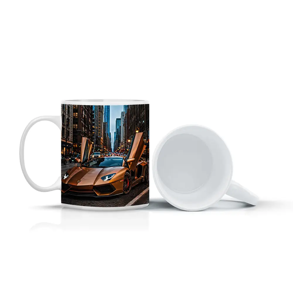 Lamborghini Aventador Gold City Street – Mugs