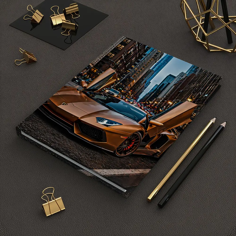 Lamborghini Aventador Gold City Street – Notebooks