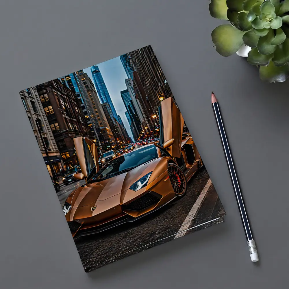 Lamborghini Aventador Gold City Street – Notebooks