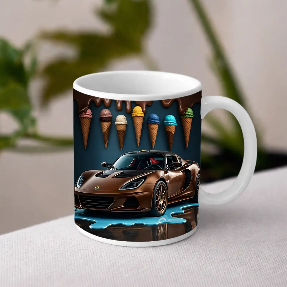 Lotus Elise Brown Sports Car Ice Cream – Mugs