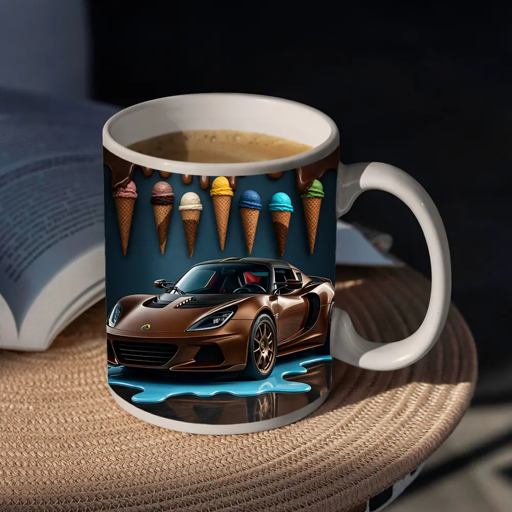 Lotus Elise Brown Sports Car Ice Cream – Mugs