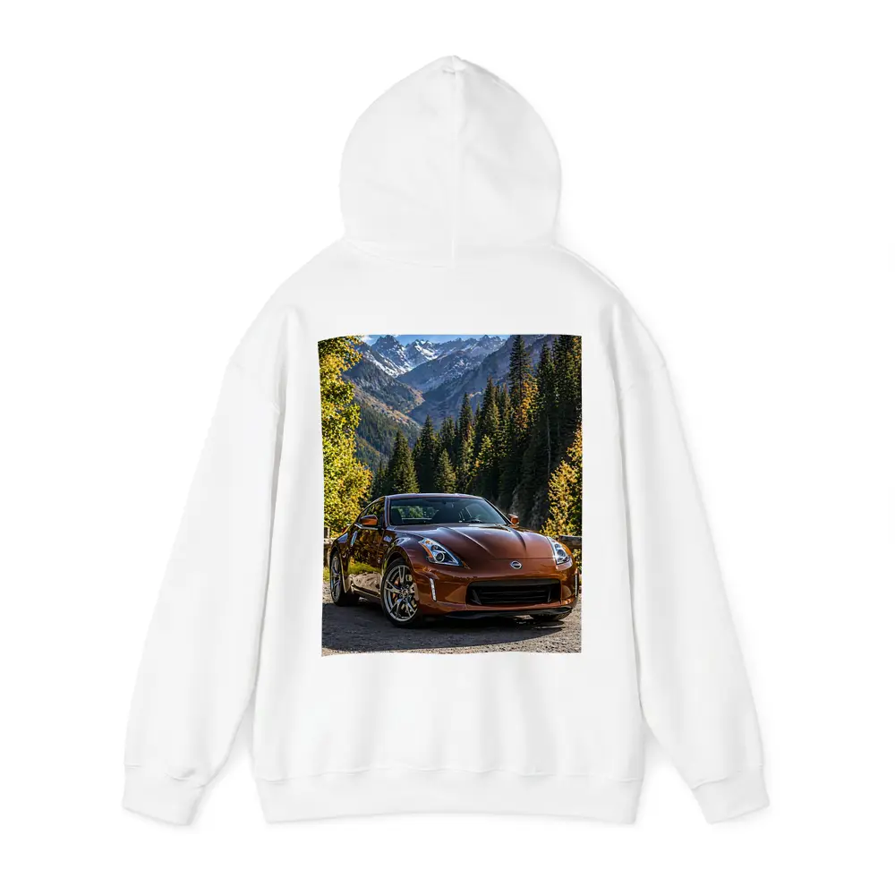 Nissan 370Z Brown Sports Car Mountain Setting – Hoodies