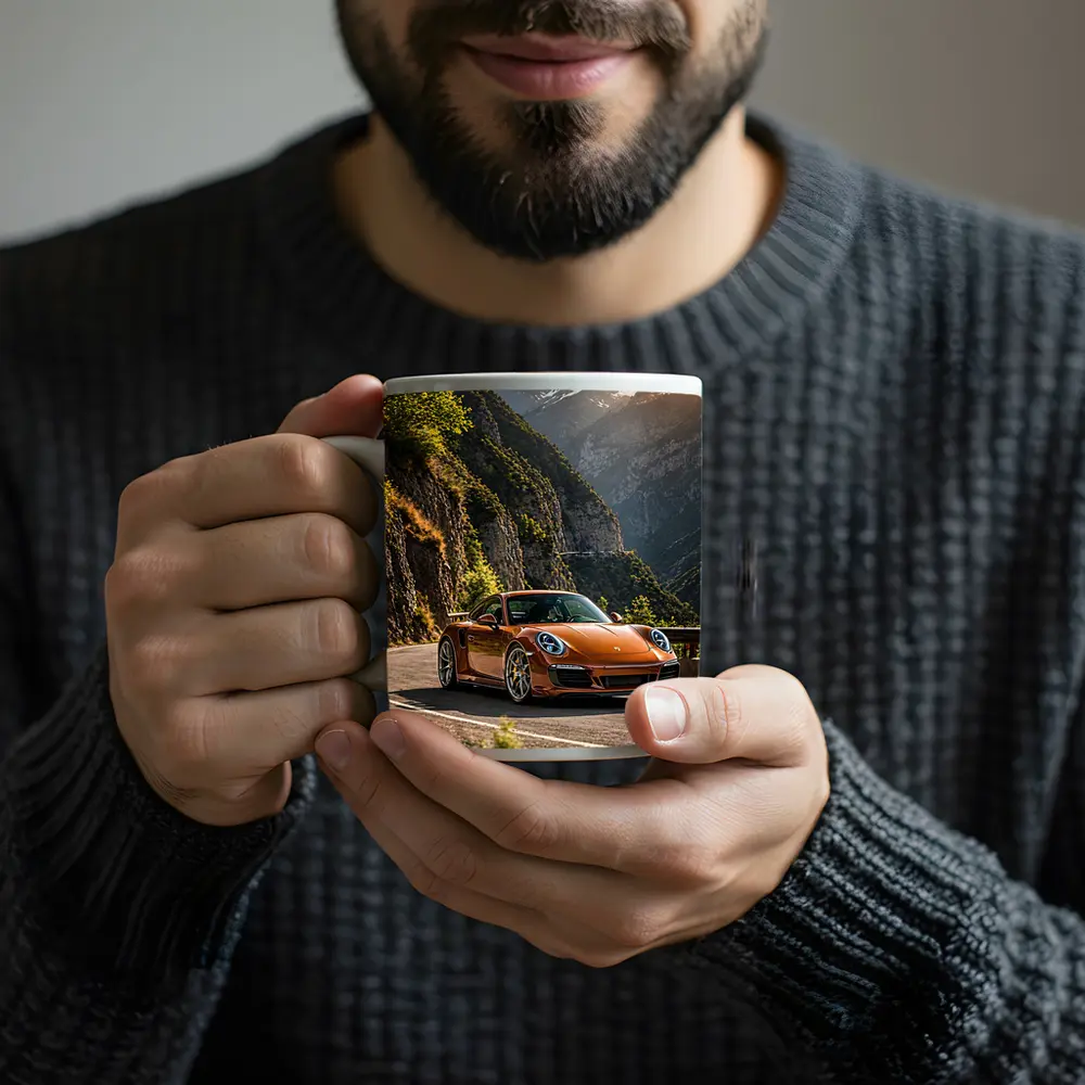 Porsche 911 Orange Mountain Road Drive – Mugs