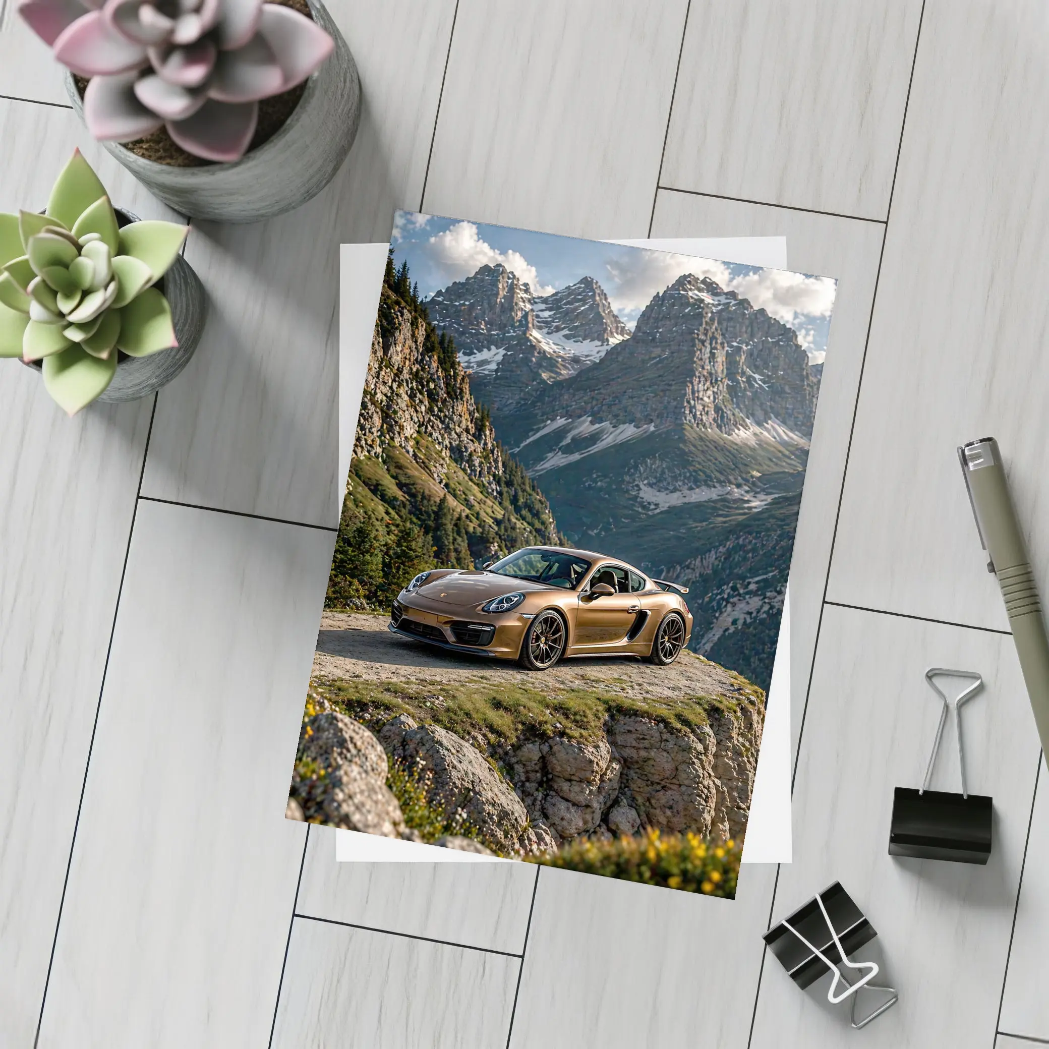 Porsche Cayman Bronze Mountain Road Drive – Postcards