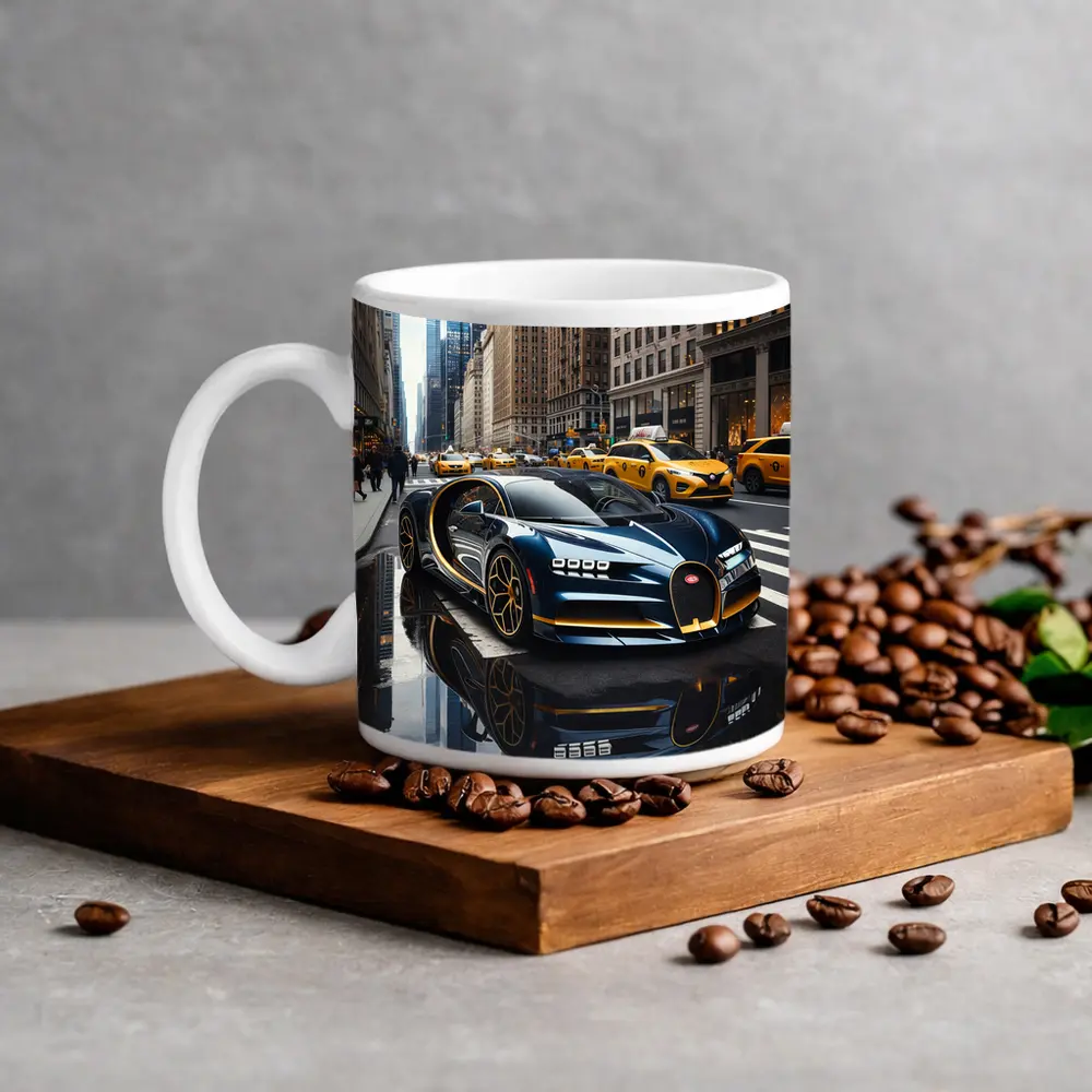 Bugatti Chiron Cruising Wet New York Streets – Mugs