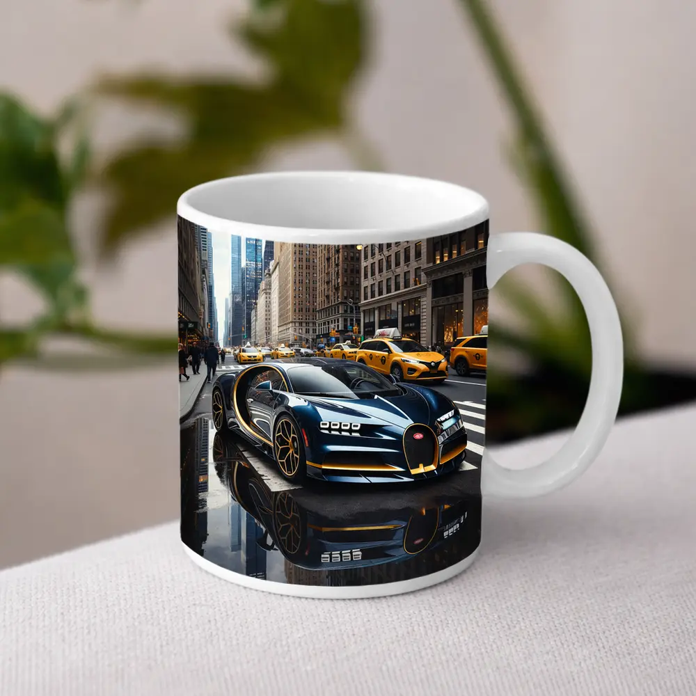 Bugatti Chiron Cruising Wet New York Streets – Mugs